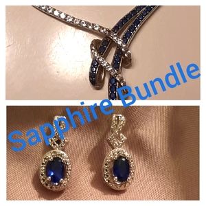 Sapphire Necklace and Earrings